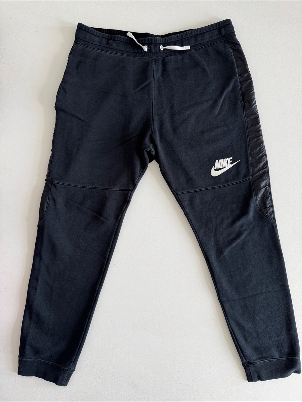 Nike Black Jogger Pants with White Swoosh